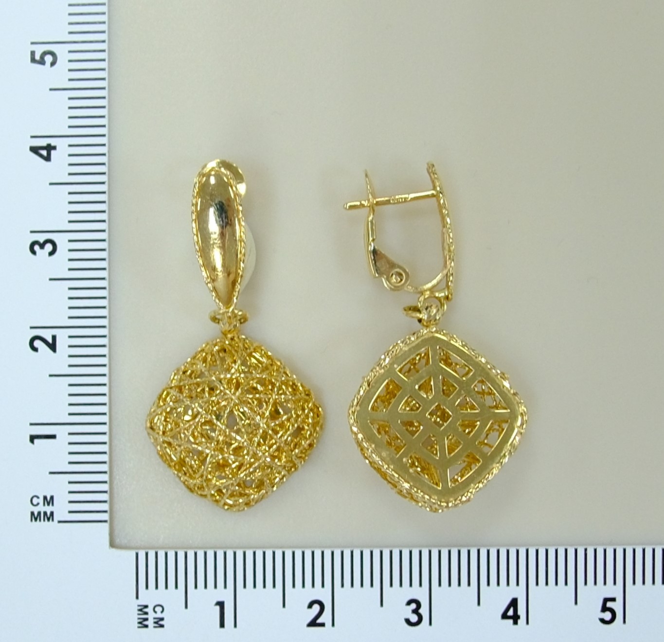 Серьги из желтого золота